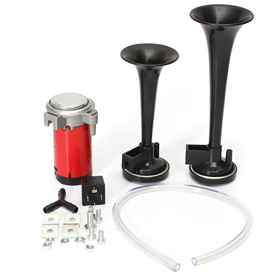 12V 178db Super Luid Auto Auto Boot Truck Krachtige Luchthoorn Set Heavy Duty Trompet Compressor Dual Tone Trompet ultra Loud Kit