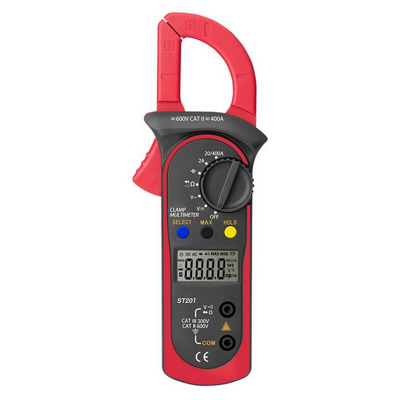 Multimeter Digital Voltage Current Test Clamp Meter Amp DC/AC Current Clamp tester Meters Voltmeter High Precision: red