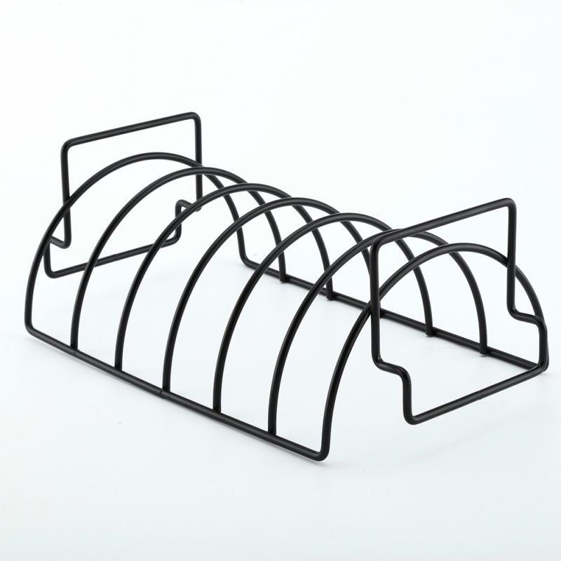 Rvs Rechtop Kip Steak Rack non-stick Bakken Kookgerei BBQ Rib Rack Barbecue Grillen BBQ Accessoires