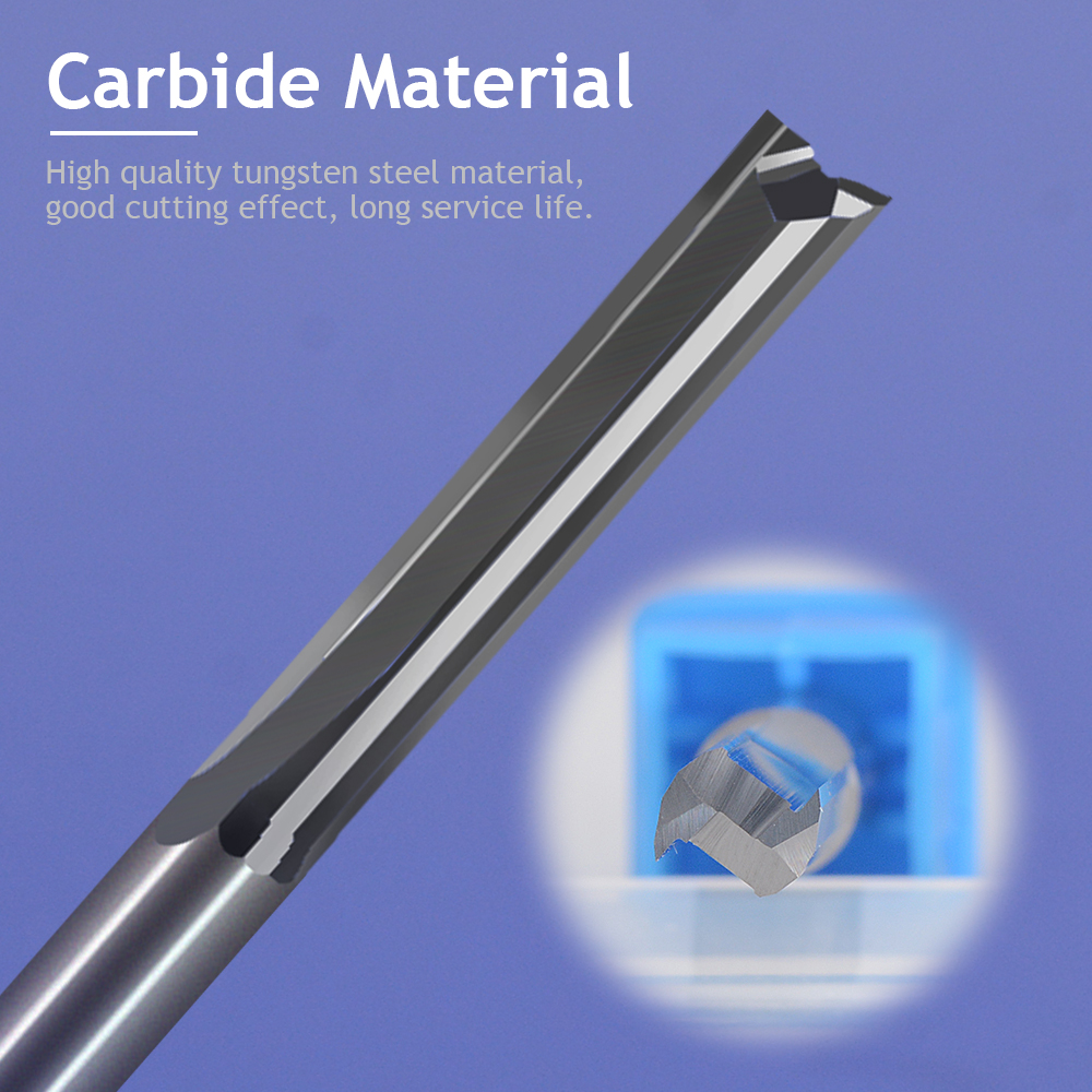 5 stks/partij 6*32mm Twee Fluiten Straight router bits voor hout CNC Rechte Graveerfrezen Carbide Endmills Cutting mil
