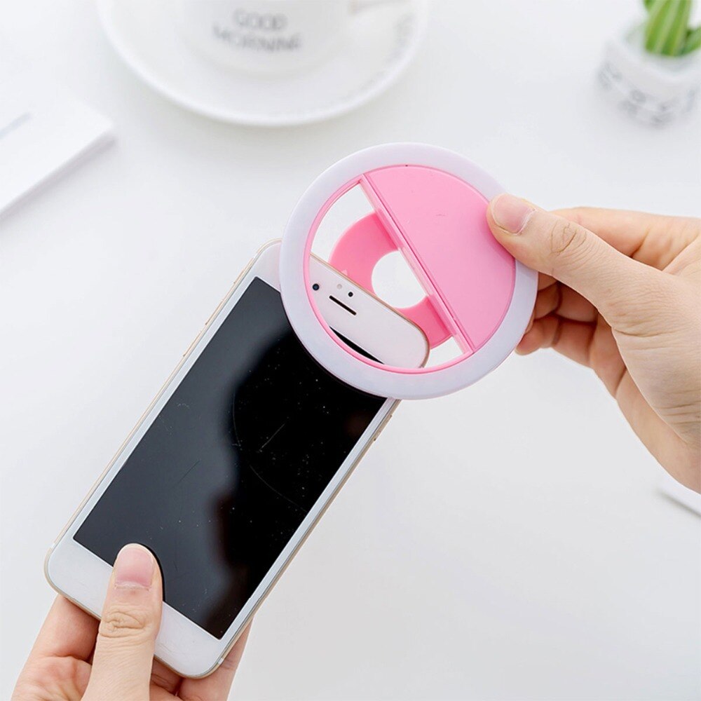 Wiederaufladbares handy-fülllicht, rundes selfie-licht, usb-selfie-ring, led-schönheitsring-fülllicht für handylinsen