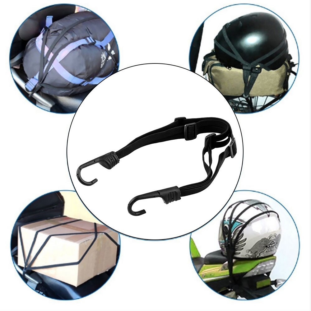 Sangles de casque de Moto bagages fixe élastique boucle corde haute résistance rétractable engrenages de protection 2 crochets accessoires de Moto