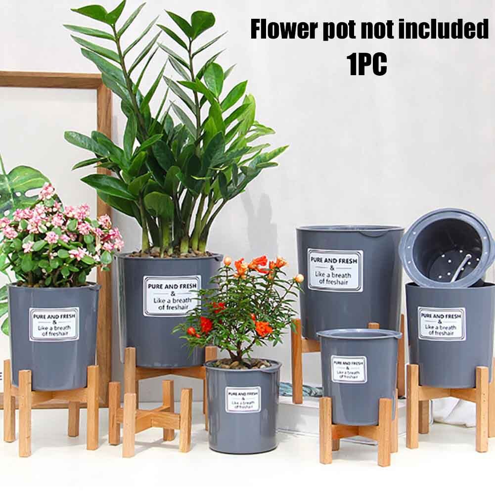 Moderni kasvijalusta sisällä ulkona ei horjuva kodin sisustus näyttö teline bonsai kukkaruukun pidike puinen toimisto puutarha vuosisadan puoliväli