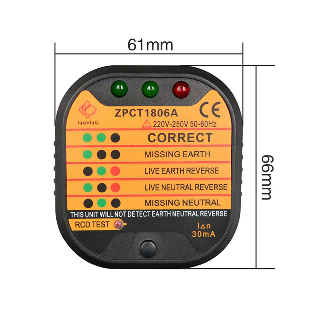 Electric Socket Tester Power Socket Wiring Detection Wall Plug Breaker Finder Detector Circuit Breaker Auto Finders Instruments