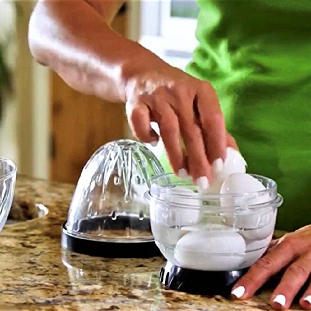 Egg Stripper Peeler 5 Hard Boiled Eggs in 10 Seconds Boiled Shake and Peel Kitchen Tool