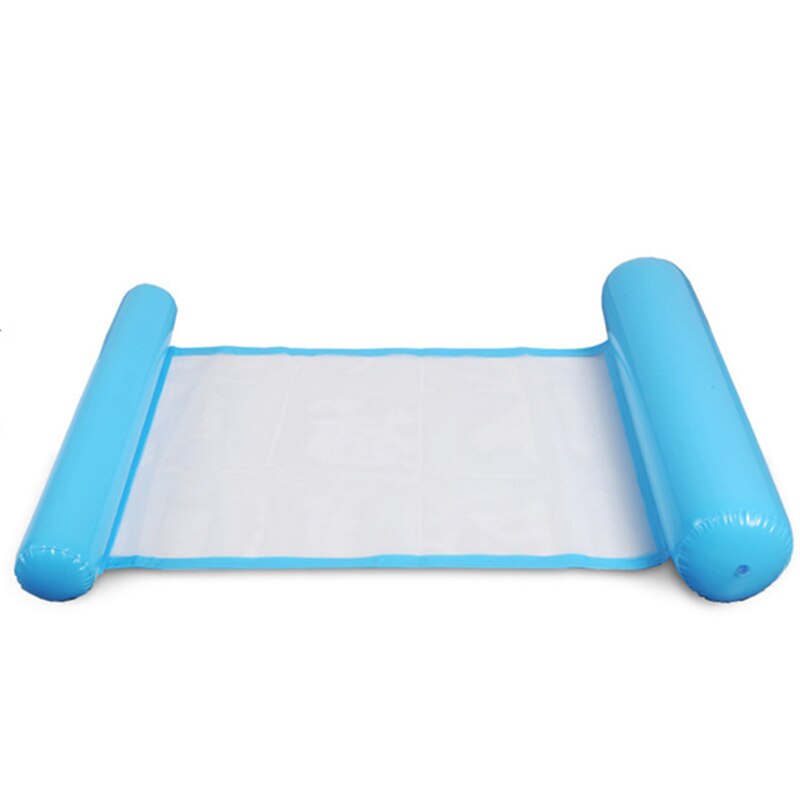 Hamaca de agua para piscina, colchoneta inflable reclinable, silla de cama flotante, colchón de aire plegable para natación de verano, cojín para dormir: Sky blue 11