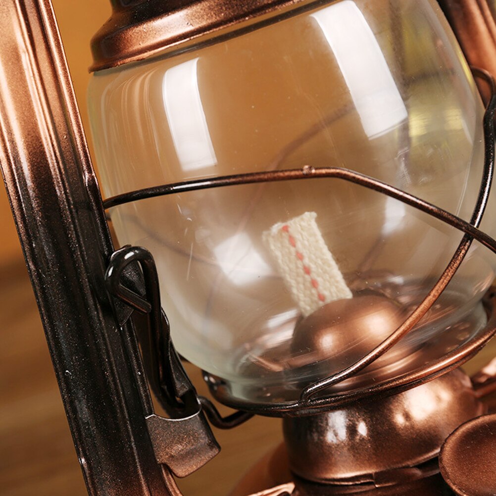1pc fotogenlampa vintage järn bärbar nostalgisk oljelampa hängande lykta för pubbelysning heminredning fotogenlampa