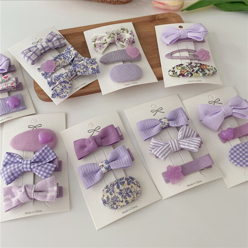 3Stck Bogen Blumen Haar Clip Mädchen Nette Haar Bands Haar Zubehör Handgemachte tuch Headwear Haarnadeln Karikatur Haarnadel Kopfschmuck