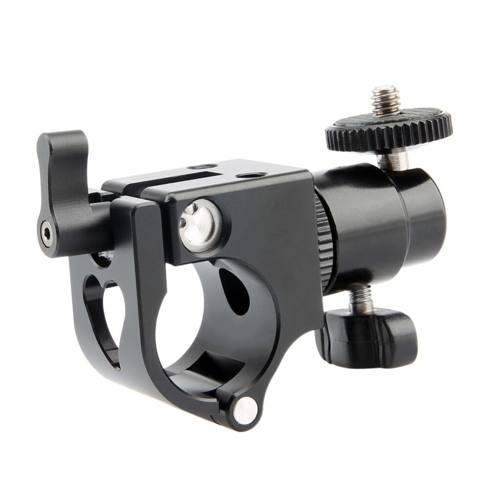 NICEYRIG-Abrazadera para trípode de placa de tornillo 1/4, soporte para queso, varilla de 25mm, con ajuste de rotación de 360 grados, cabeza de bola para Monitor LCD