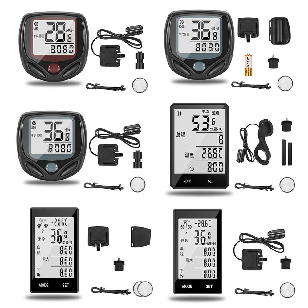 Fiets Computer Met Lcd Digitale Display Waterdichte Fiets Kilometerstand Snelheidsmeter Fietsen Stopwatch Rijden Accessoires Tool