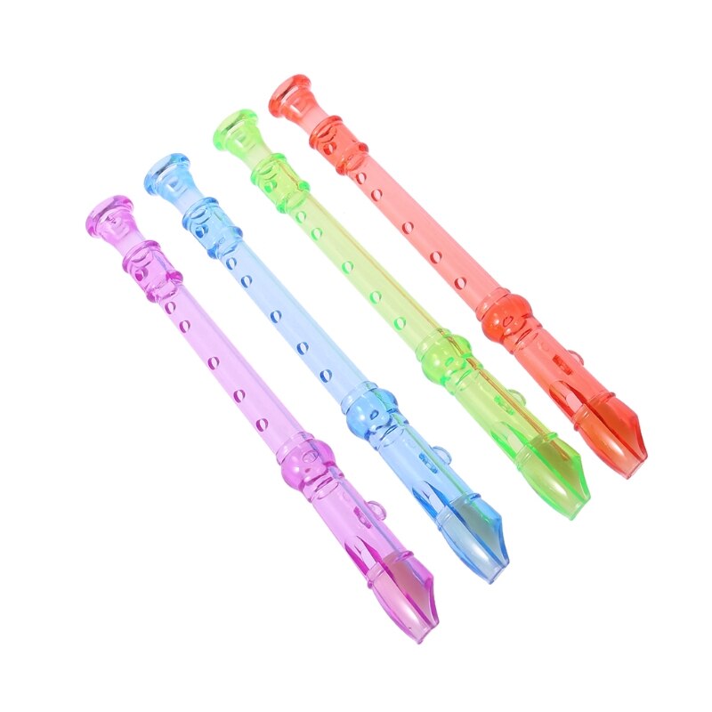 Instrument de musique en plastique enregistreur flûte 6 trous coloré jouets pour enfants: Default Title