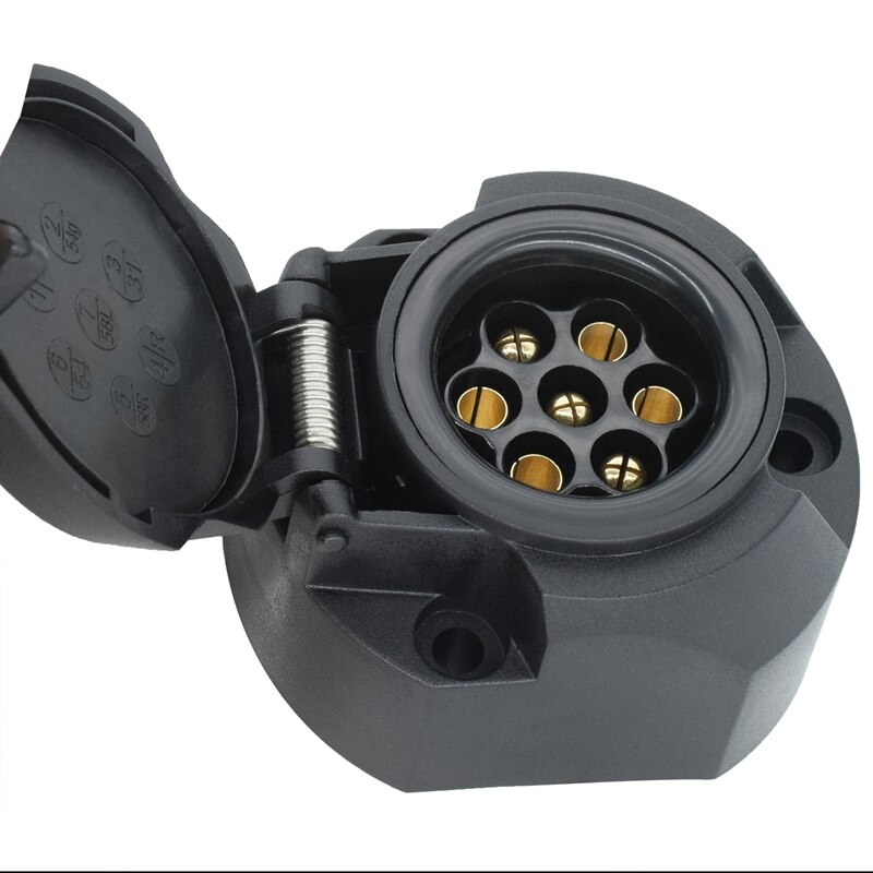 7 Pin European Trailer Socket+Plug Tow Bar Connector Adapter for Car RV Truck Boat Caravans Transfer Signal Adapter 12V