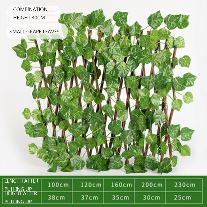 Clôture de Simulation télescopique, clôture de cour Anti-Ultraviolet, clôture de jardin, arbre d&#39;intimité, plante, décoration de la maison: B