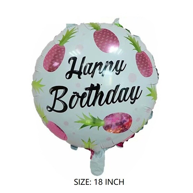 Le fruit pastèque ananas orange feuille ballon cactus flamant joyeux anniversaire ballons festival decorati: 6