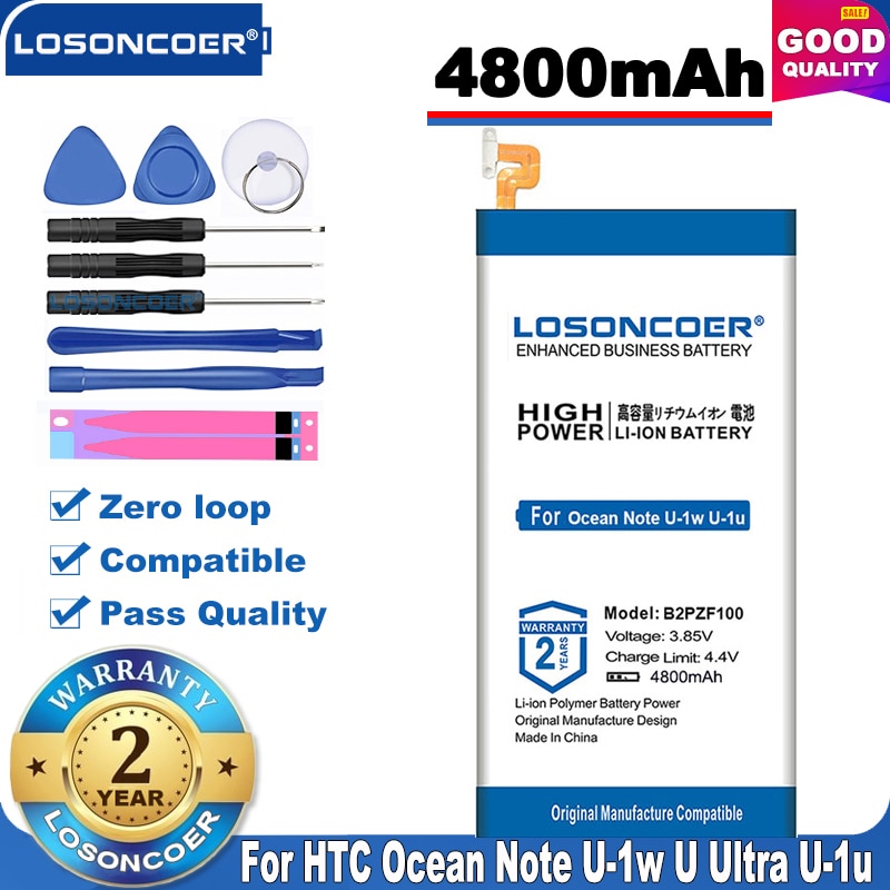 100% Originele Losoncoer 4800 Mah B2PZF100 Telefoon Batterij Voor Htc Oceaan Note U-1w U Ultra U-1u Telefoon Batterijen Gratis Tools