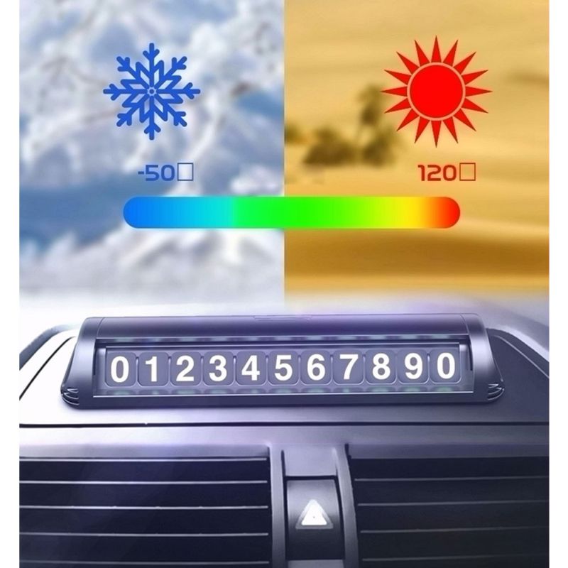 Car Temporary Stop Sign Temporary Car Parking Card Phone Number Plate Hidden Switch Parking Card