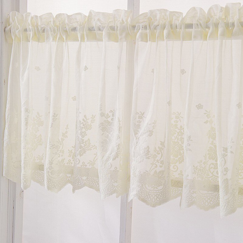 Lace Kitchen Curtains Embroidered Translucent Curtains Used To Decorate Kitchen Restaurants Cafes And Pubs: M / 130x41CM