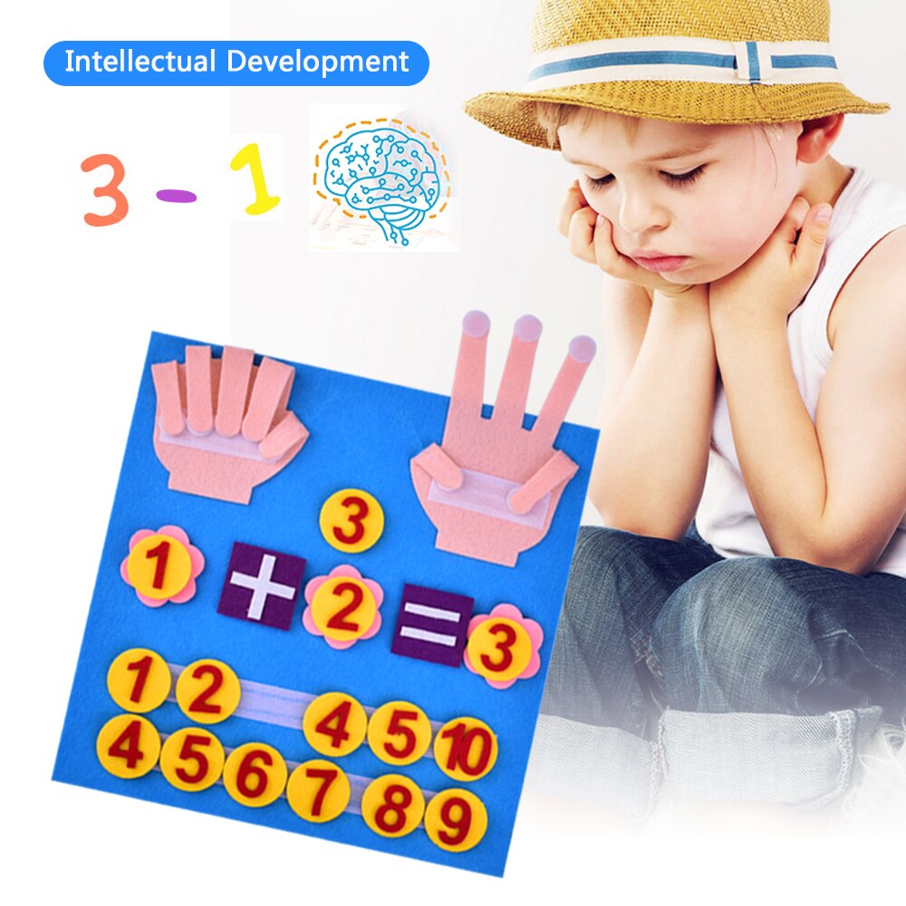 Felt Numbers Handmade Craft Finger Numbers Toy Teaching Aid DIY Felt Crafts for Handmade Craft DIY Accessory
