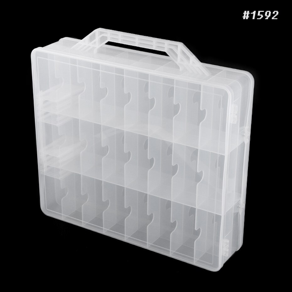 48 slidser neglelak organizer klar negle forsyninger holder beholder kosmetisk dobbelt side bærbar justerbar opbevaringstaske  ly1592: 1592