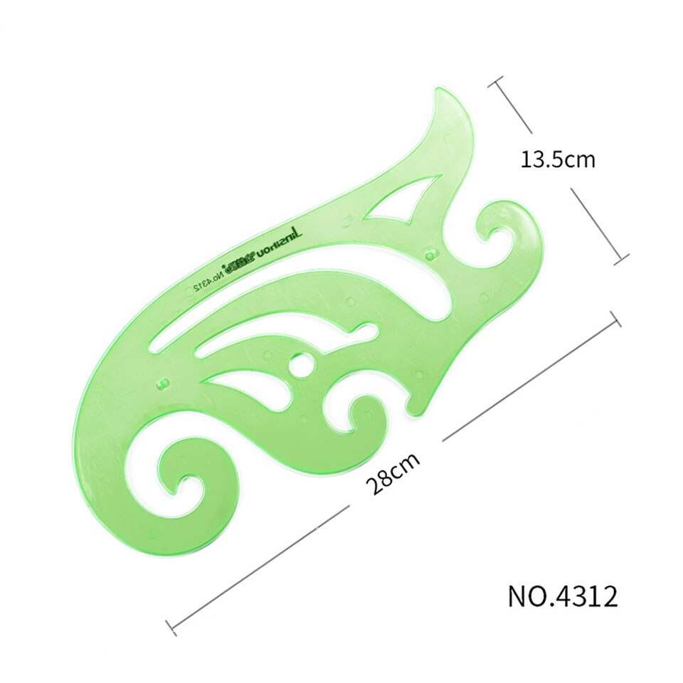 Curve Template Ruler 15-34cm Plastic Drawing Tool Students Measuring Drawing Drafting School Office Stationery Ruler
