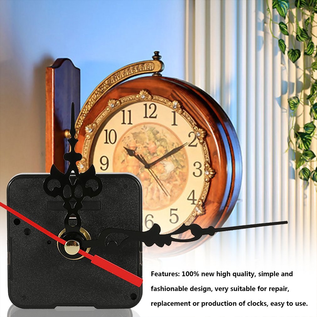 Mecanismo de movimiento de reloj de pared de cuarzo y práctico, Kit de piezas de herramientas de reparación DIY con manos azules