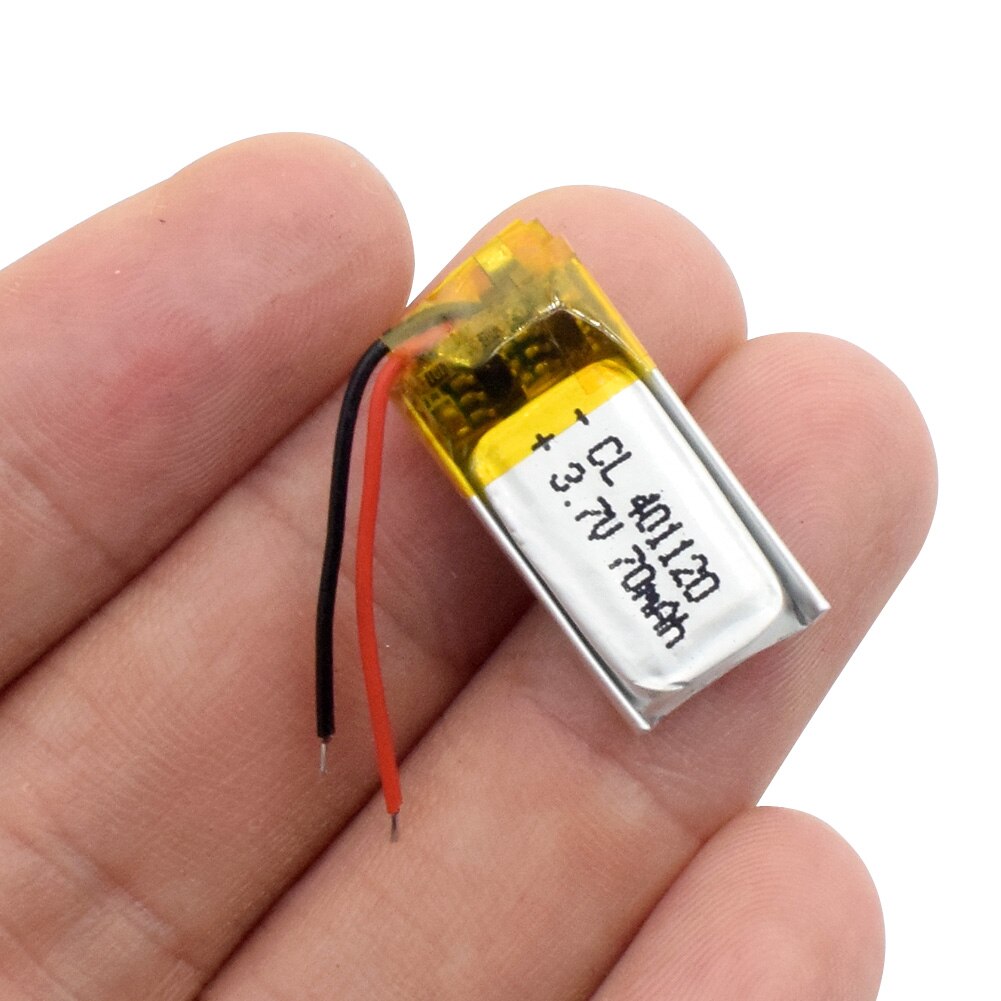 1/2/4 Pieces 401120 Li-ion Polymer Battery 3.7v 70mah Rechargeable Batteries CE FCC ROHS Certification Safe Power Supply