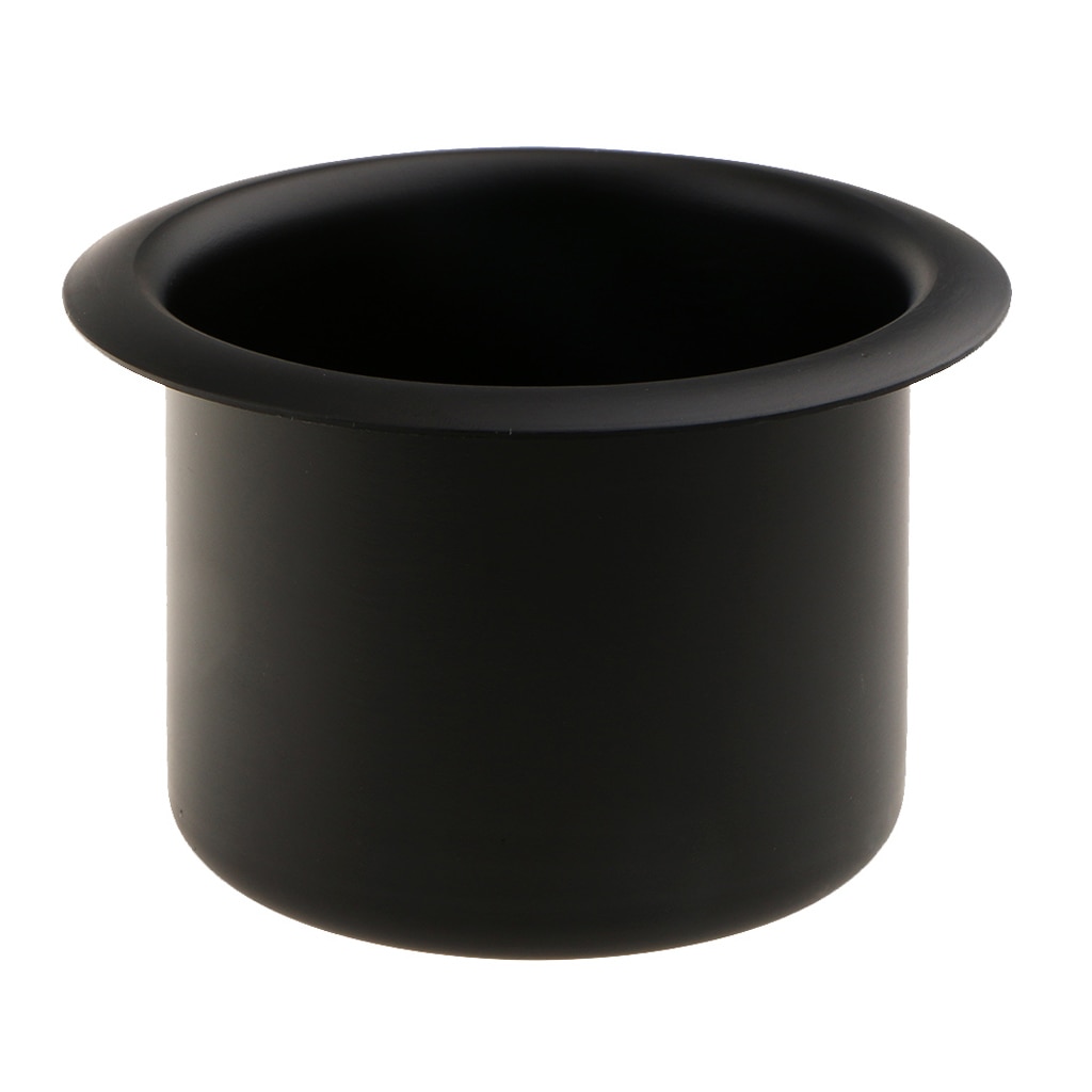 Portavasos de mesa de póquer de aleación de aluminio, insertos de soporte para coche, barco, camión marino, 84x55mm, negro, 1 unidad