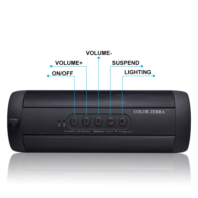 Christmas Wireless Bluetooth Speaker Waterproof Portable Outdoor Bass Column Loudspeaker Hands-free With Flashlight