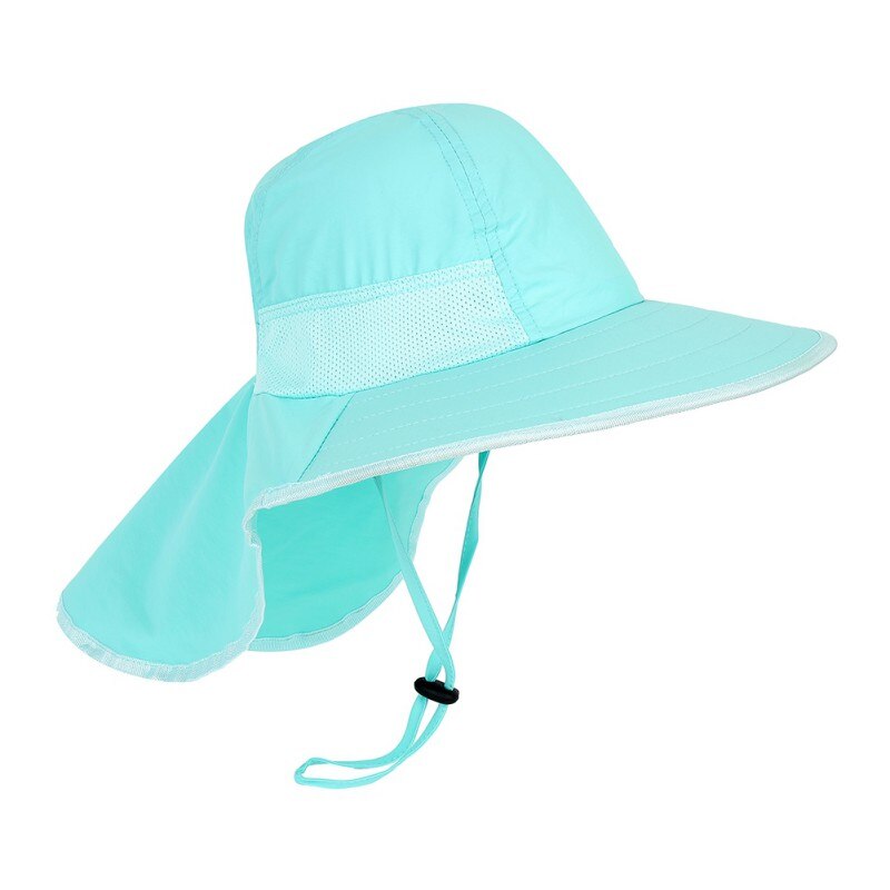 SPF 50 + cappello da sole per bambini cappelli da trekking all&#39;aperto regolabili cappellino da bambino estivo ragazzi viaggi spiaggia cappello da bambina cappelli sportivi per bambini: Cielo Blu