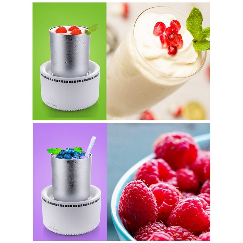 Smart kontaktkontroll kyl dryck kylare kopp 400ml snabbfrys dryck kylare kyl snabbkylning us plug
