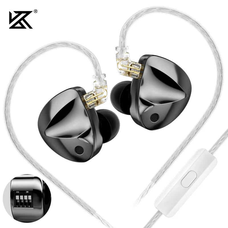 KZ D-FI In-Ear Monitor Oordopjes - HiFi Geluid, Afneembare 2PIN Kabel, Tuning Functie: Groen
