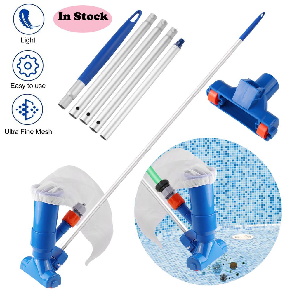 Mini Portable Swimming Pool Vacuum Cleaner for Limpiafondos Piscina Accessories with 5 Section Pole Ground Pool Spas Ponds