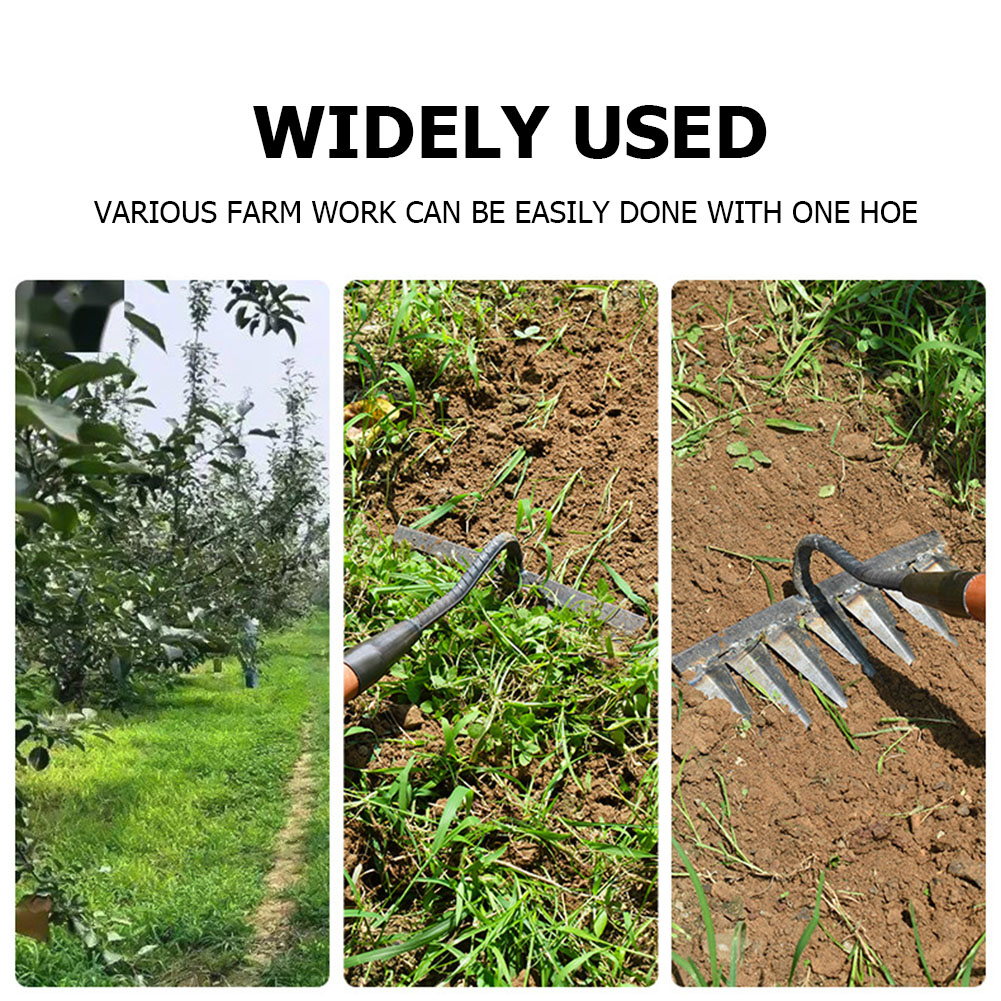 Metal Weeding Hoe Rake, Weeders De Jardim De Aço Inoxidável, Grass Rooting Solto Solo, Remoção manual de ervas daninhas, Extrator, Ferramentas De Jardinagem