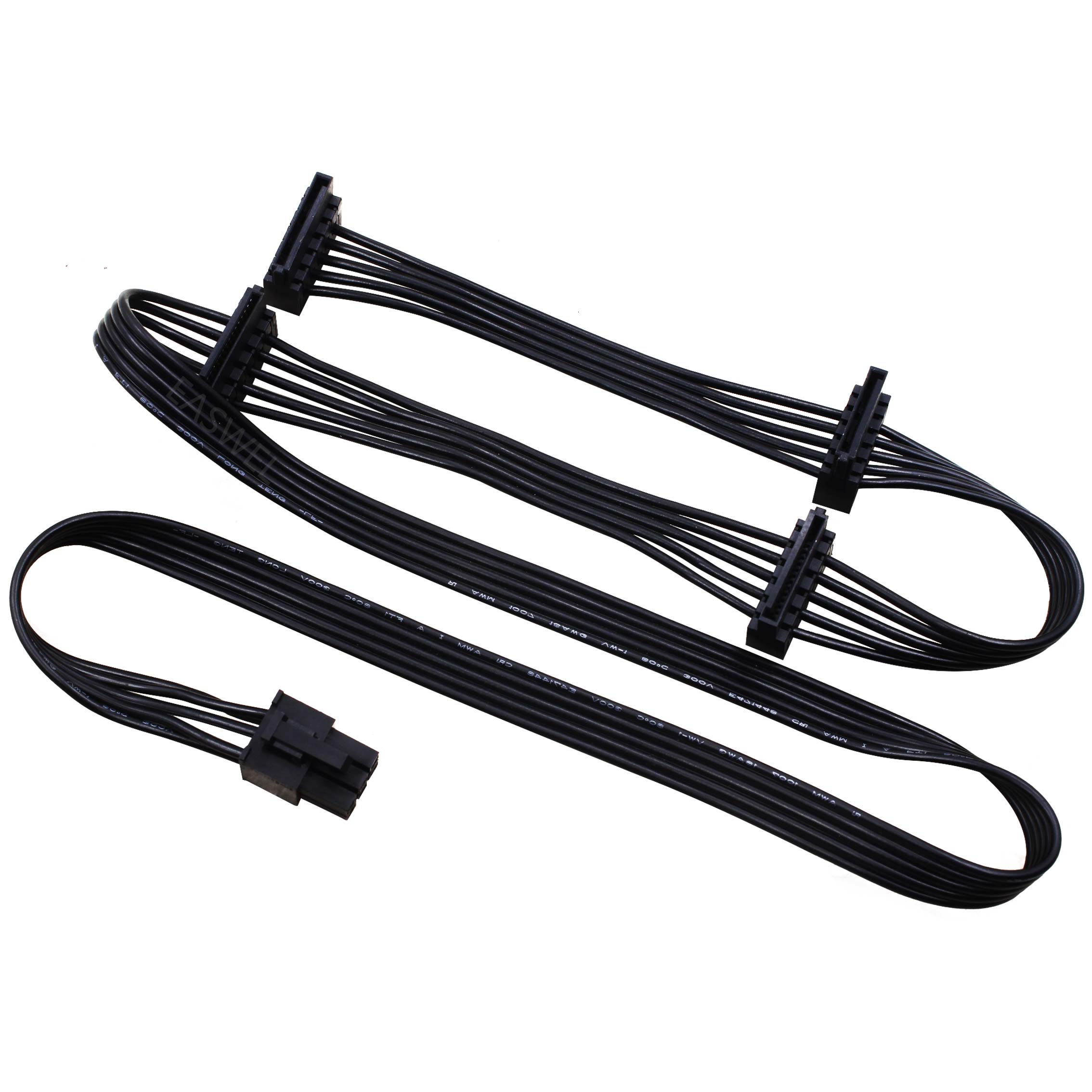 6 PIN to 4x Sata Driver Power Cable For EVGA SuperNova