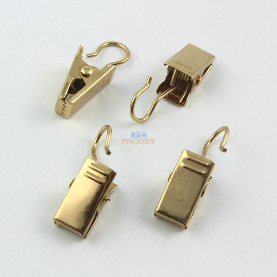 50 Stuks 32x9.5mm Goud Haak Clips voor Gordijn Gordijn