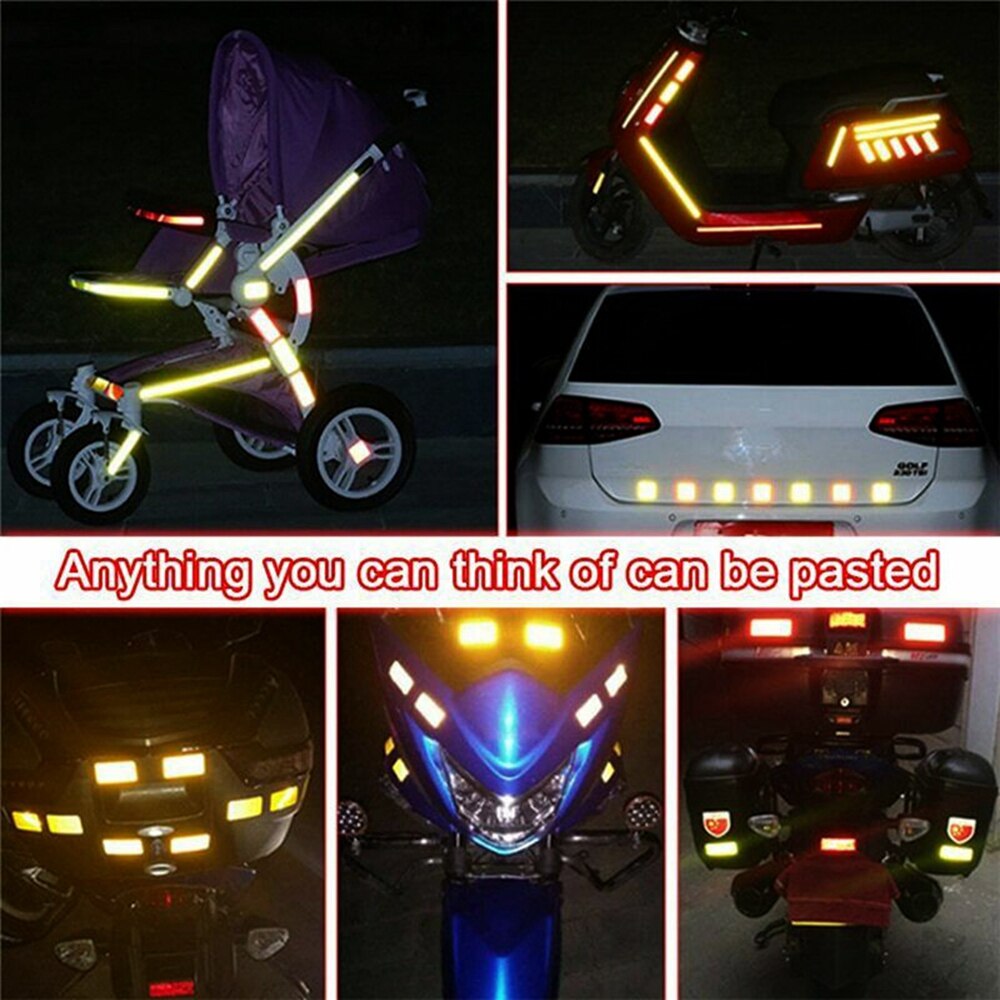 MTB Bike Reflektierende Aufkleber Fluoreszierende Motor Fahrrad Felge Nacht Safty Warnung Reflektor Film Auto Aufkleber Band Aufkleber