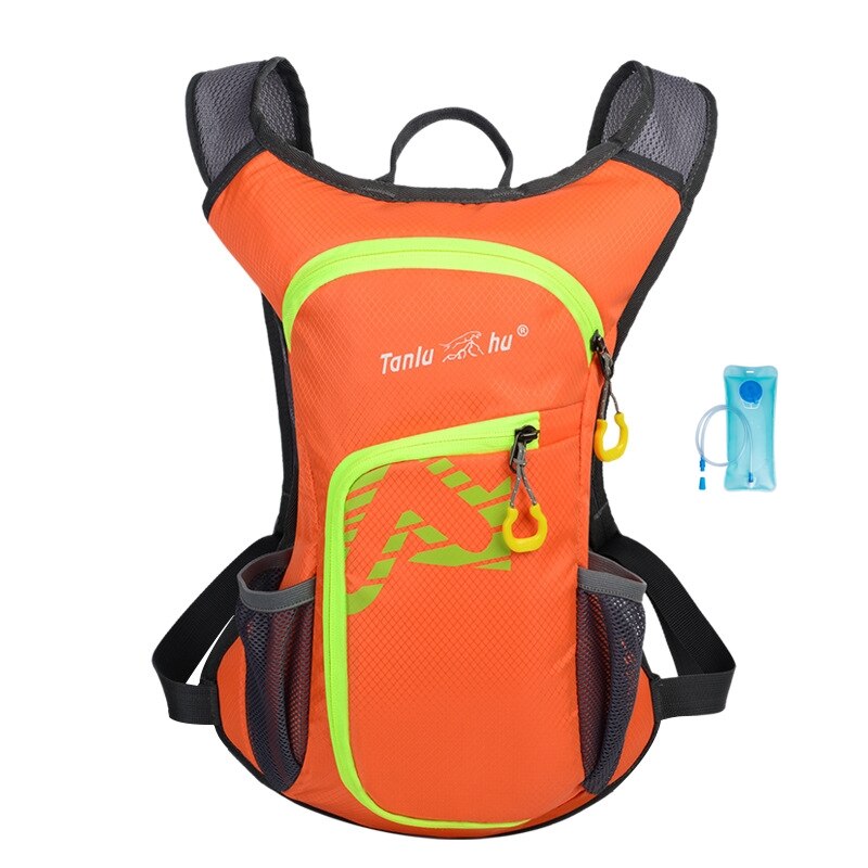 Mochila para acampar al aire libre para hombre y mujer, Mochila para correr, bolsa de agua para bicicleta de 2L, Mochila de hidratación para ciclismo, tanque de vejiga de agua de nailon: with water bag-5