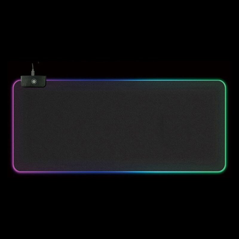 RGB Illuminate Gaming Mouse Pad 7 LED Light Modes Adjustable Mousepad Computer Laptop Desktop PC Foldable Portable Mouse Mat: Bean paste