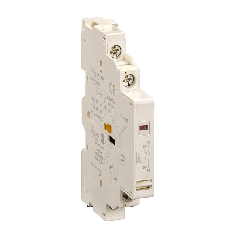 Schneider elektrisk gvad 1010 motorbryter hjelpekontakt  gv2 modul side motorkontakt + feilsignalkontakt