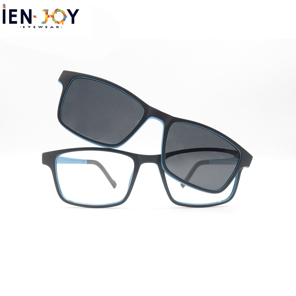IENJOY Sunglasses Polarized TR Glasses for Kids Magnetic Clip On Sunglasses Children Eyeglasses Frames Kids Eyewear Blue