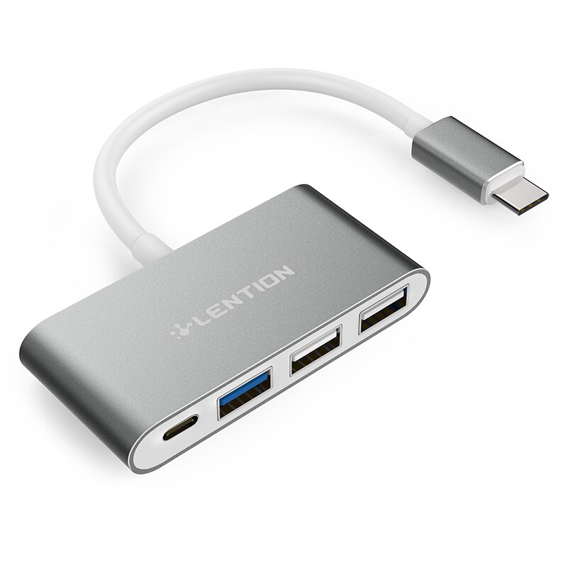 Lention USB-C Hub con il Tipo di C, USB 3.0, USB 2.0 per 2020-2016 MacBook Pro 13/15/16, Mac Multiporta di Ricarica e Collegamento Adattatore: Space Gray