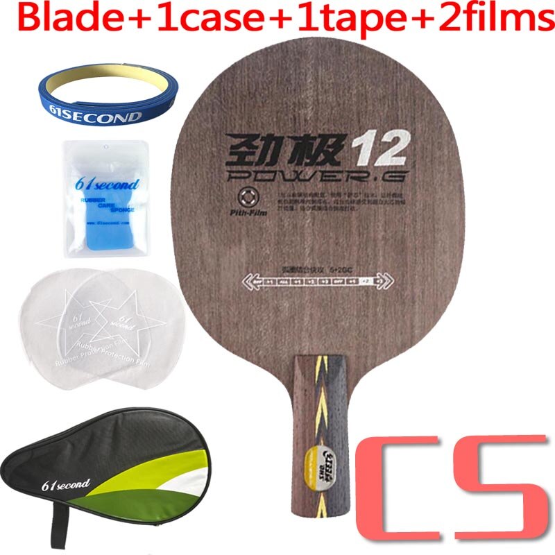 Original DHS PG12 AC Carbon Table Tennis Blade Loop Attack OFF FL handle and CS handle DHS ping pong bats: CS with HM case