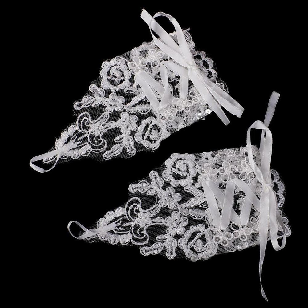 Abend handschuhe spitze pailletten strass braut Finger hochzeit frauen frühling für braut