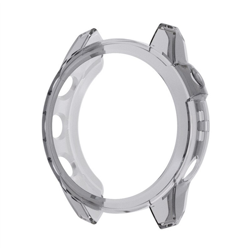 Funda protectora para Garmin Fenix 7, carcasa protectora de reloj inteligente, Marco suave y transparente de TPU, carcasa de parachoques para Garmin Fenix 7 7S 7X: Clear black / for Fenix 7X