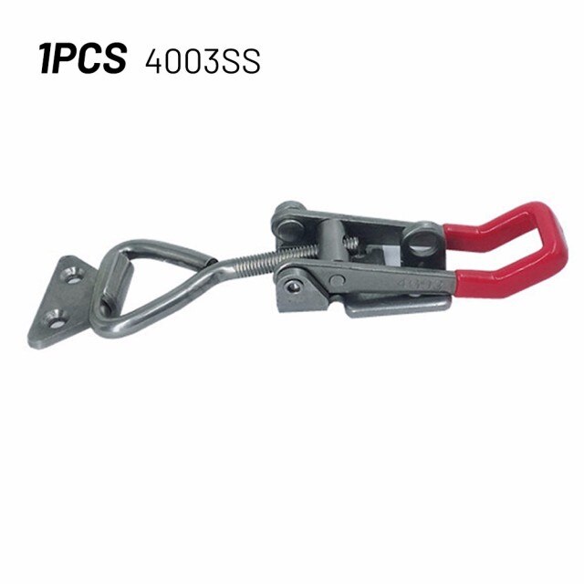 1PC Toggle Catch Latch Adjustable Cabinet Boxes Case Catch Metal Toggle Clamp Clamps Hand Heavy Duty Tooling Accessory: GH 4003SS