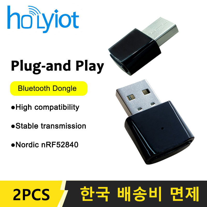 Holyiot nRF52840 Dongle Bluetooth Bluetooth 5.0 Pulsante USB programmabile a basso consumo Hardware Reset Ricevitore Dongle Supporto DFU