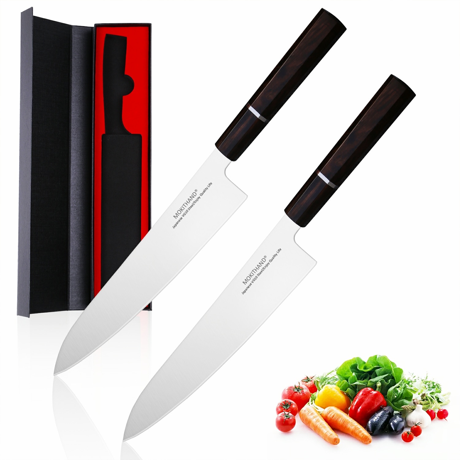 Kitchen Knife 9 inch Japanese Chef Knives VG10 Blade High Carbon Steel Vegetable Meat Fishing Super Knife for Home