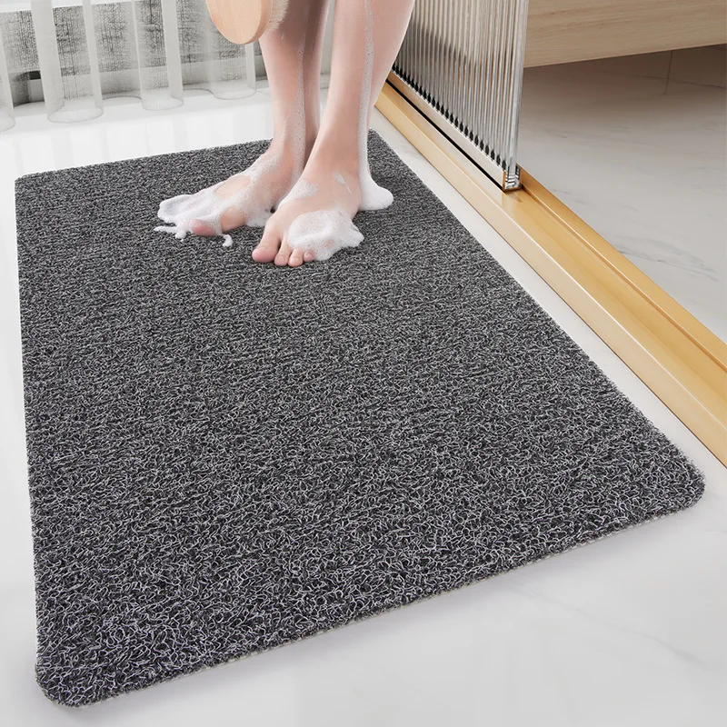 Bathroom Anti Slip Pad, Shower Room Foot Stepping Silk Ring Pad, Quick Drying, No Need To Wash, Bath Rug, Bathroom Carpet: green / 400MMx800MM