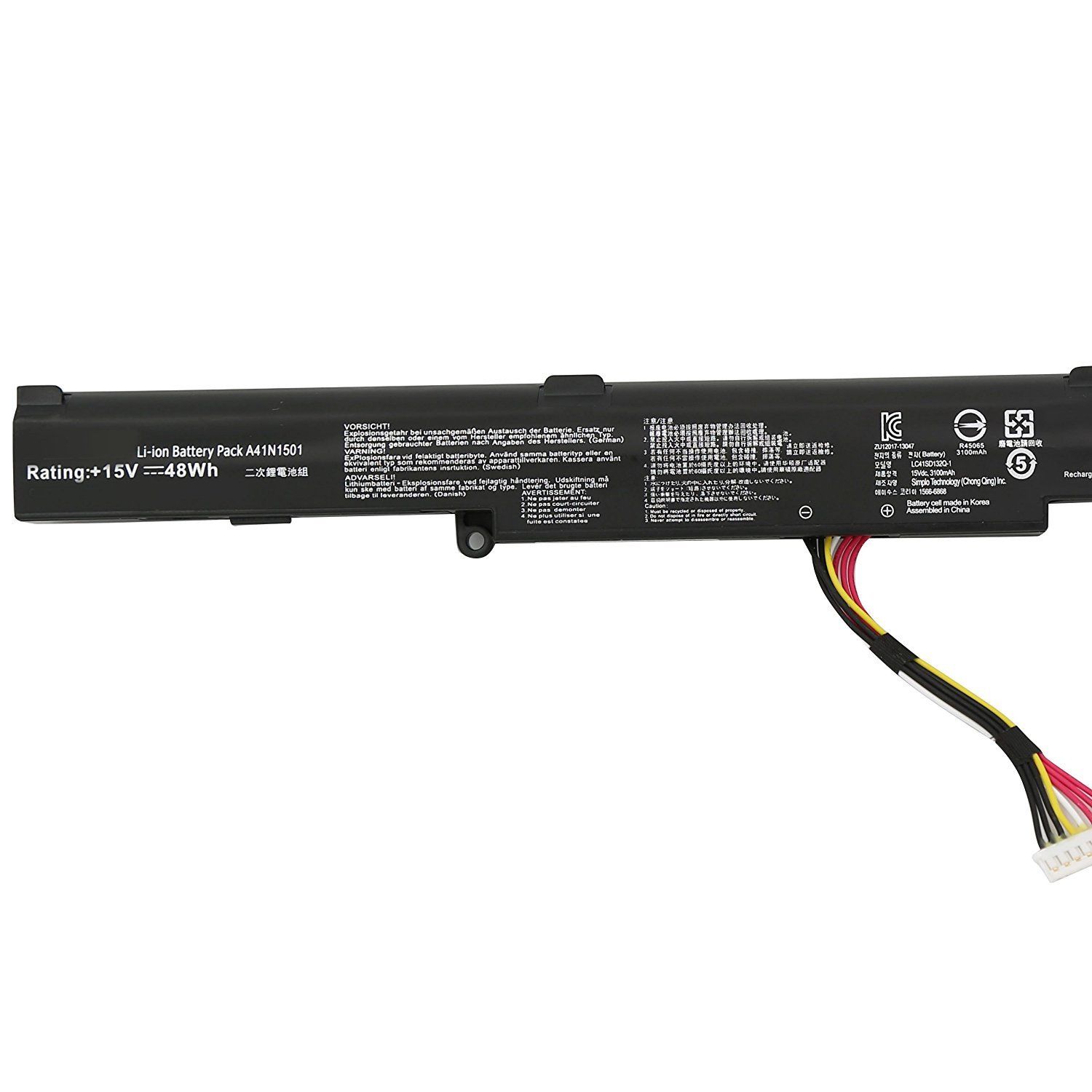 48Wh battery for ASUS ROG N752VX-GC197T N552VX-FW197T N752VX-GC134T A41N1501, L41LK2H, L41LK9H