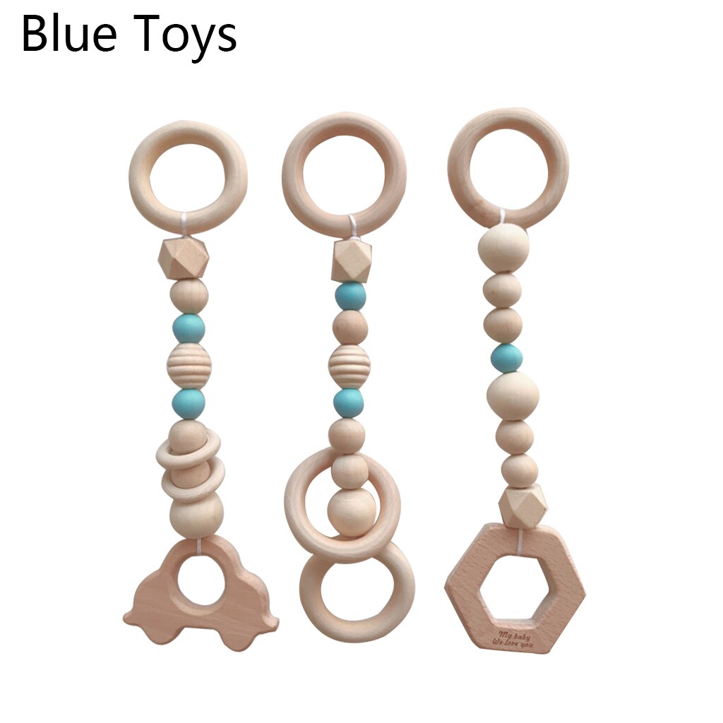 Jouet de gymnastique nordique pour bébés | Jouet avec anneau, cadre en bois, porte-vêtements, , décor pour chambre d'enfants A10: B-Blue Toys